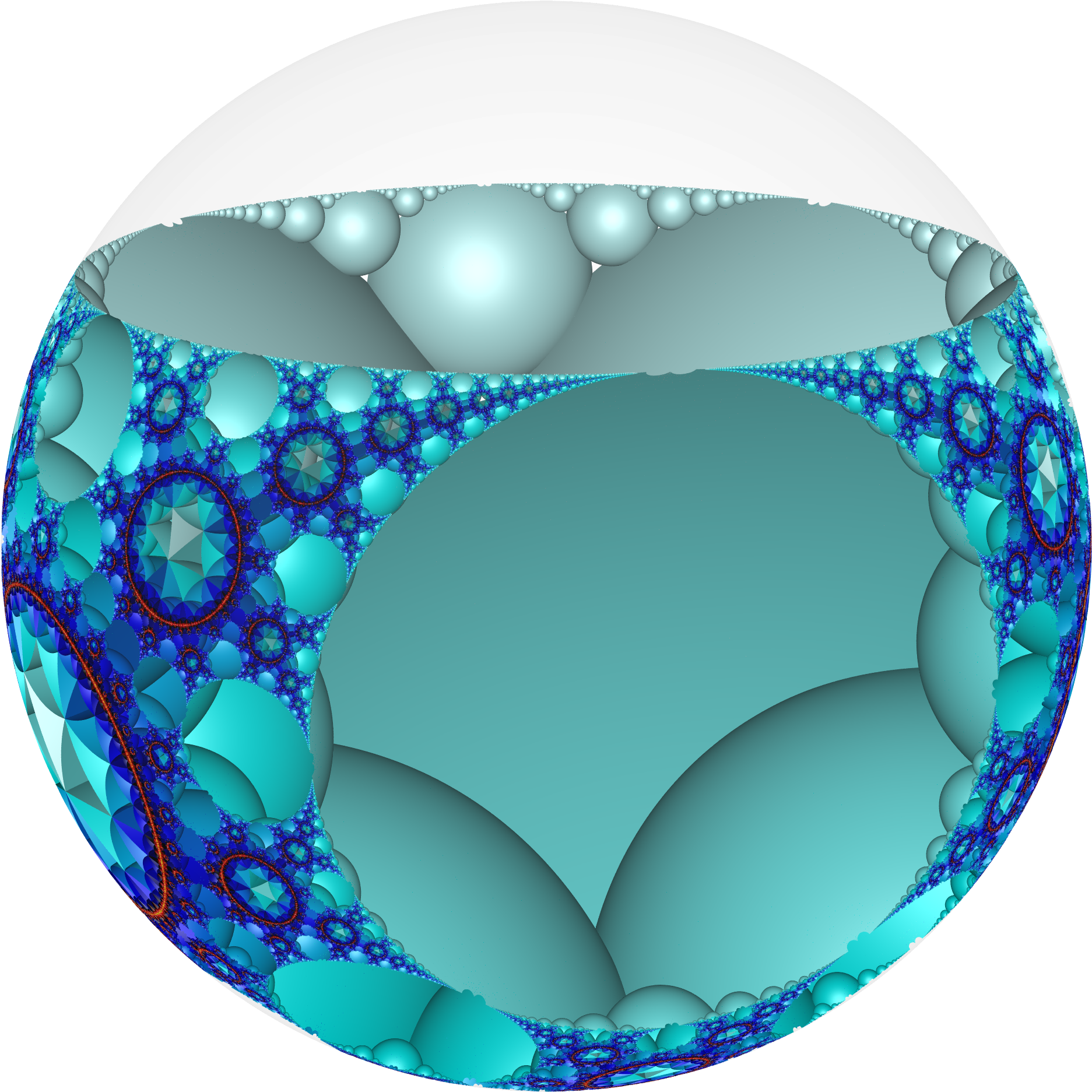 Hyperbolic Honeycomb I 3 8 Poincare - Circle Clipart (2000x2000), Png Download