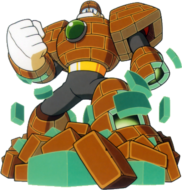 Stone Man - Mega Man Stone Man Clipart (620x640), Png Download