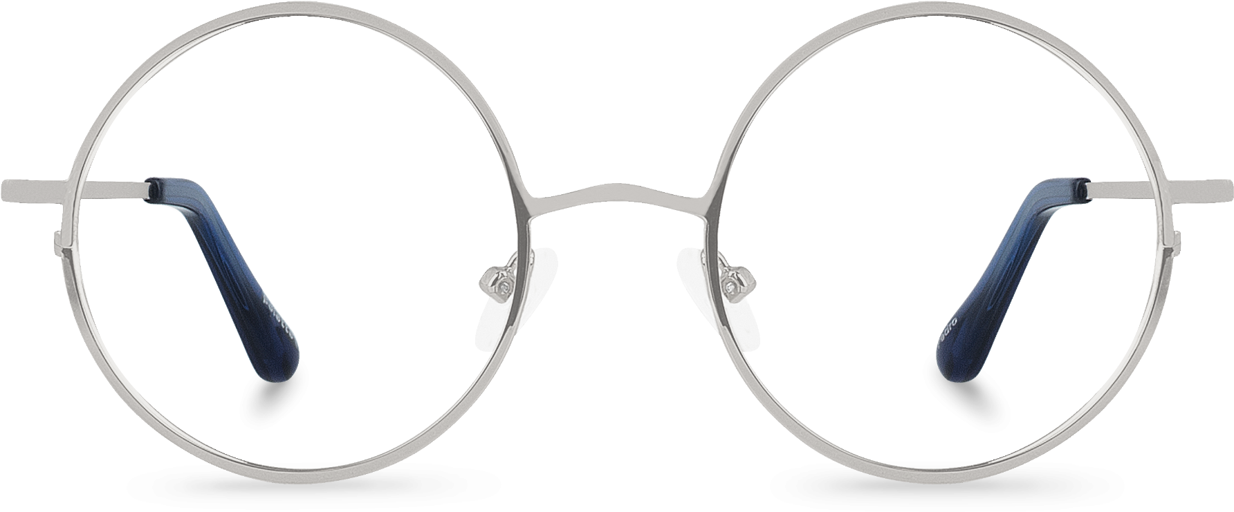 Pedro Silver Round Glasses Polette - Ronde Fashion Bril Clipart (1800x1200), Png Download