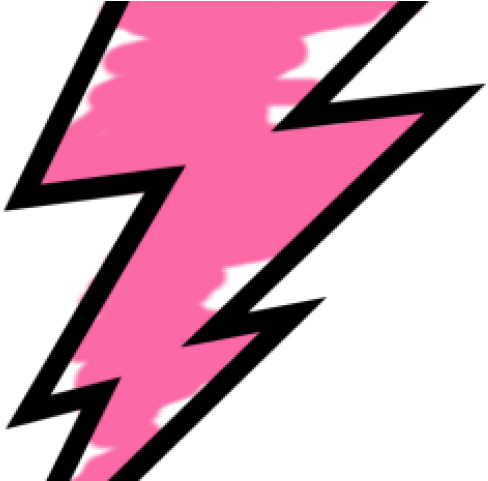 Lightning Bolt Clipart Horizontal - Pink Lightning Bolt Png Transparent Png (640x480), Png Download