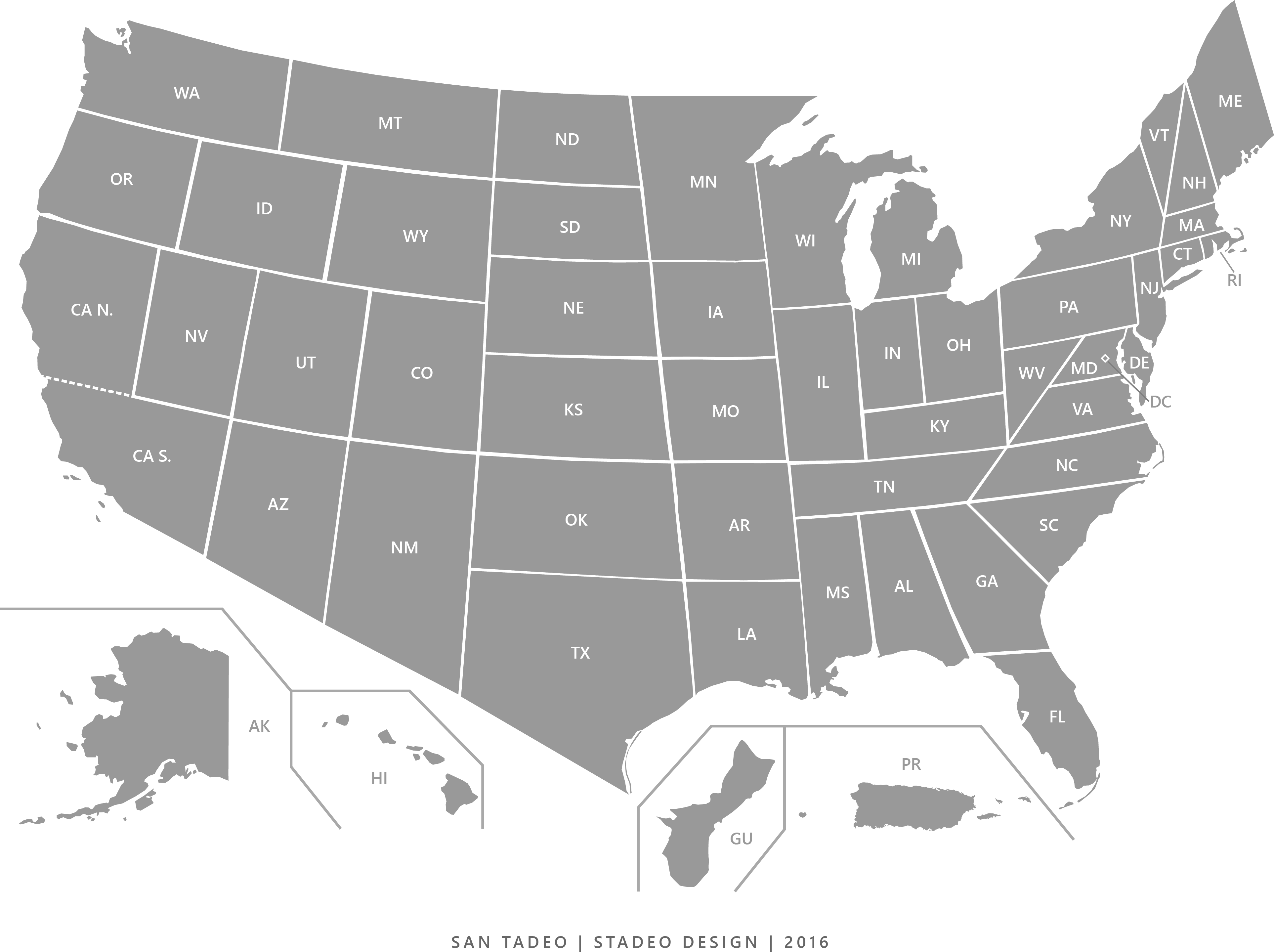 Corporal Punishment States , Png Download - 9 Regions Of The United States Clipart (3852x2878), Png Download