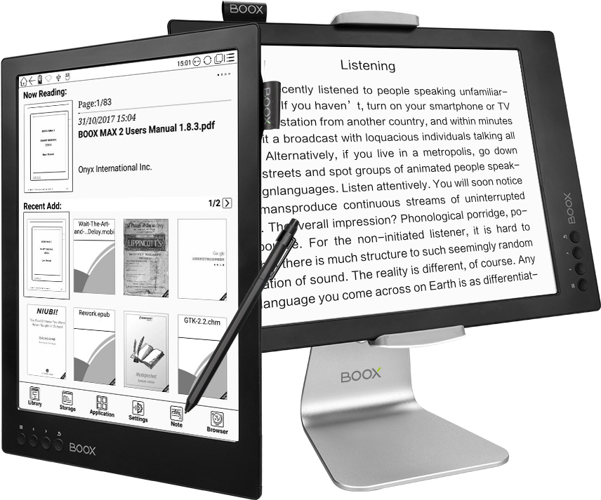Onyx Boox Max2 - Электронная Книга Как Монитор Clipart (990x790), Png Download