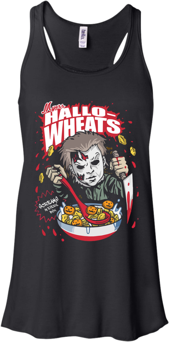 Myers Hallo Wheats Shirt, Halloween Michael Myers Racerback - Shirt Clipart (1155x1155), Png Download
