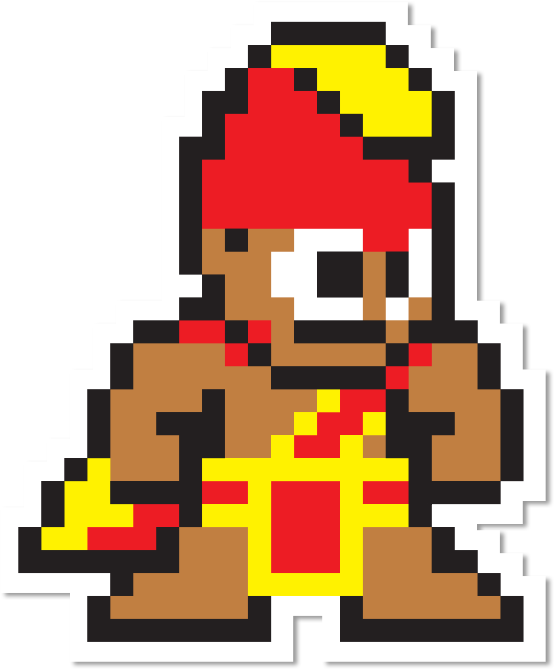 Image Of Kamehameha Man Sticker - Mega Man 8 Bits Clipart (1112x1342), Png Download