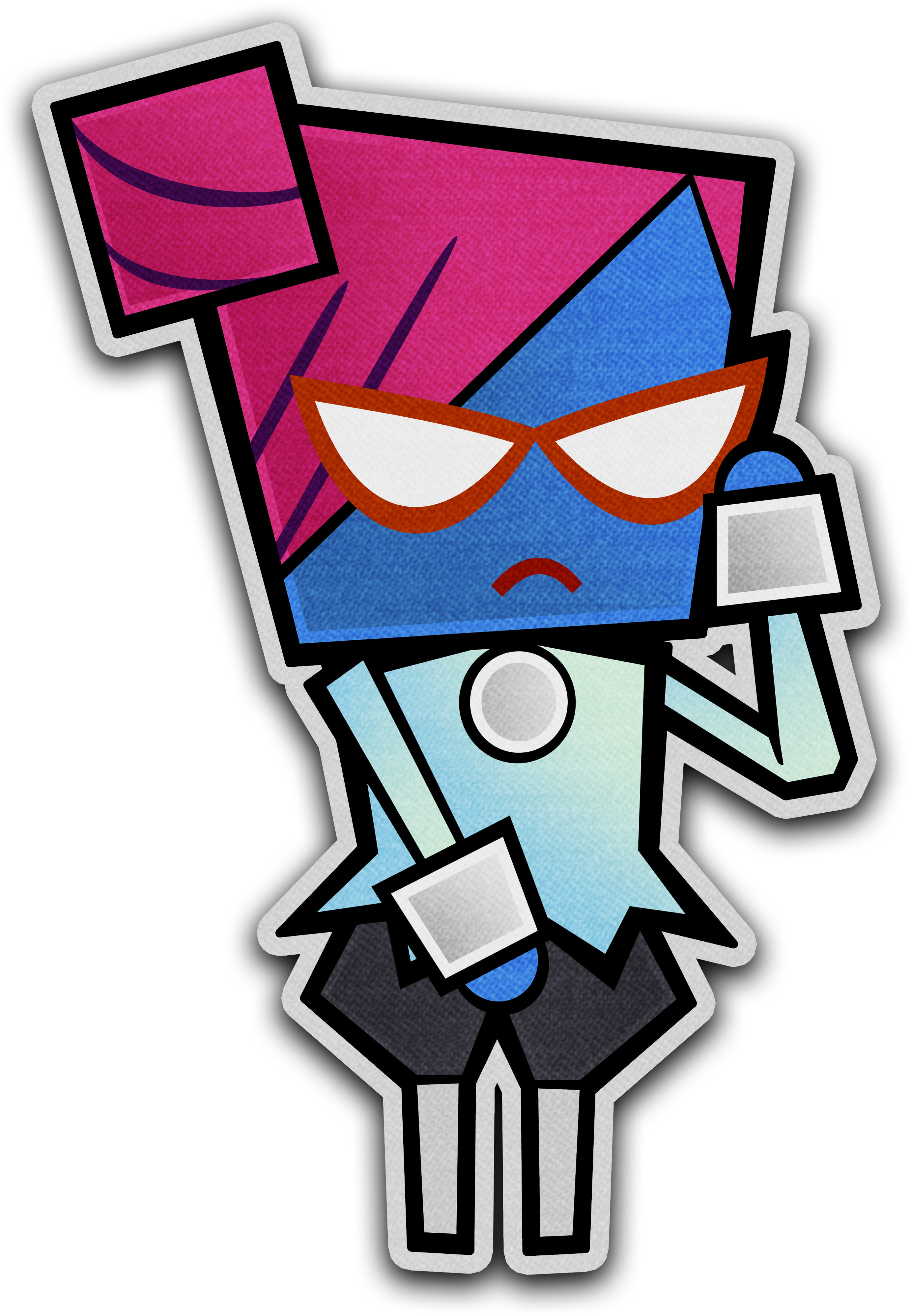 10th Anniversary Clip Art - Super Paper Mario Fanart - Png Download (2768x3995), Png Download