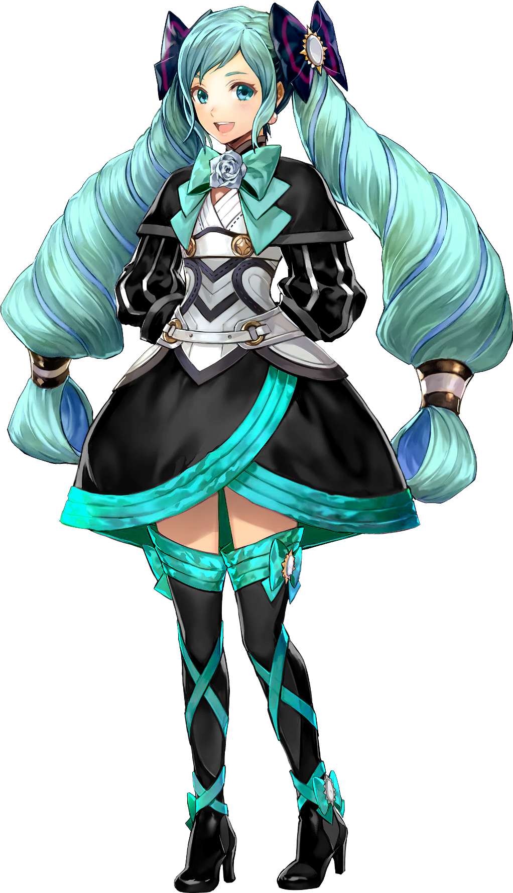 Art/fan Arti Recolored Elise To Look Like Hatsune Miku - Elise Fire Emblem Heroes Clipart (1600x1920), Png Download