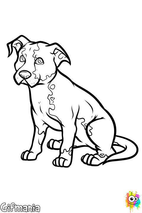 Terrier De - Cachorro Png Desenho Preto E Branco Clipart (480x720), Png Download