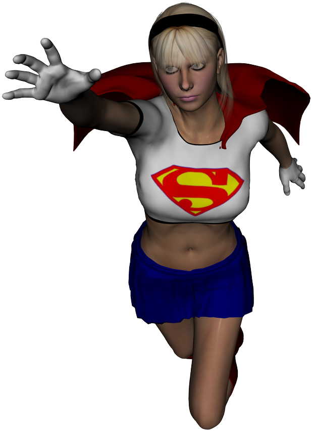 Photo Supergirl-008 - Photobucket Clipart (745x885), Png Download