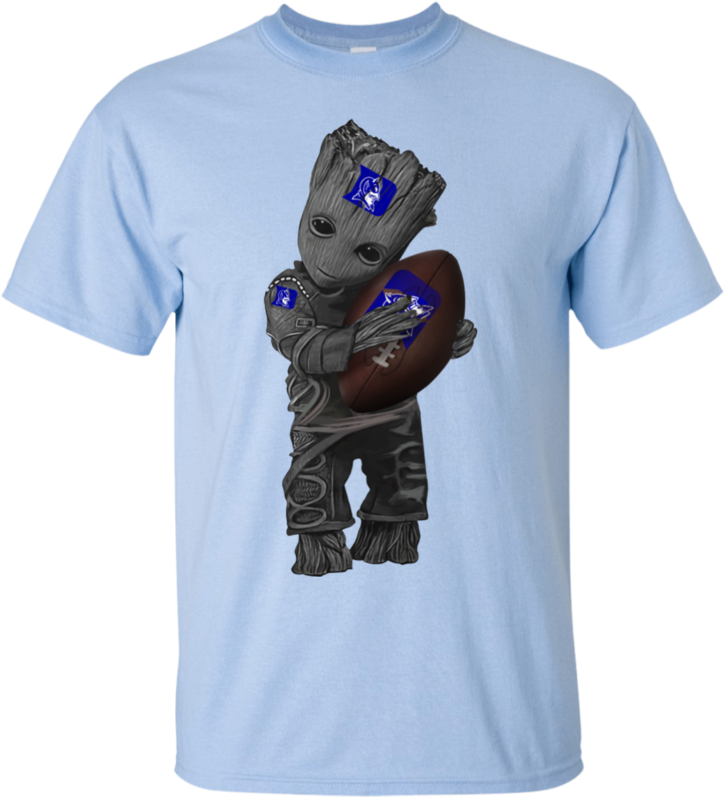 Baby Groot Duke Blue Devils Football Shirt G200 Gildan - American Football Clipart (1155x1155), Png Download