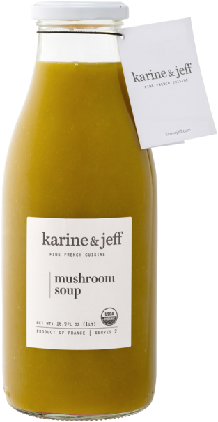 Karine & Jeff Organic French Mushroom Soup - Glass Bottle Clipart (700x700), Png Download
