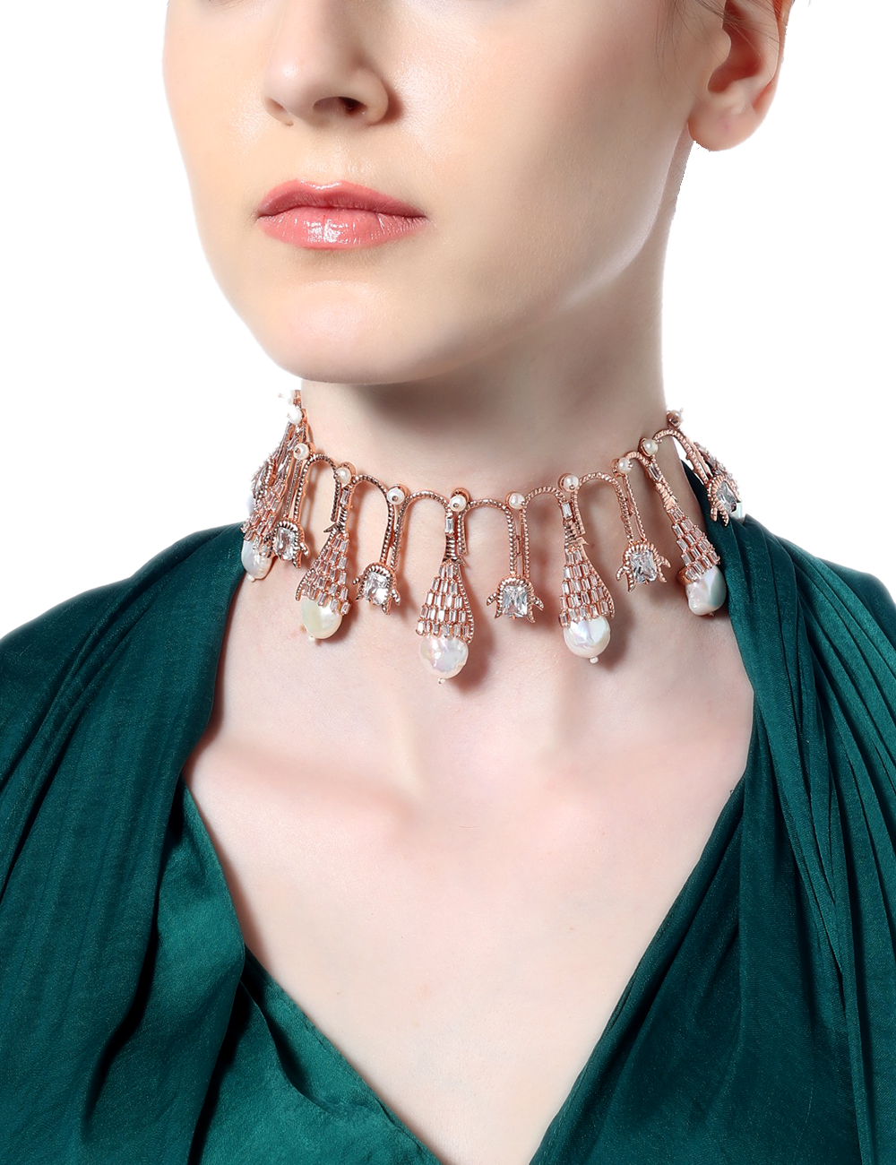 Glazed Droplet Choker - Necklace Clipart (1000x1300), Png Download