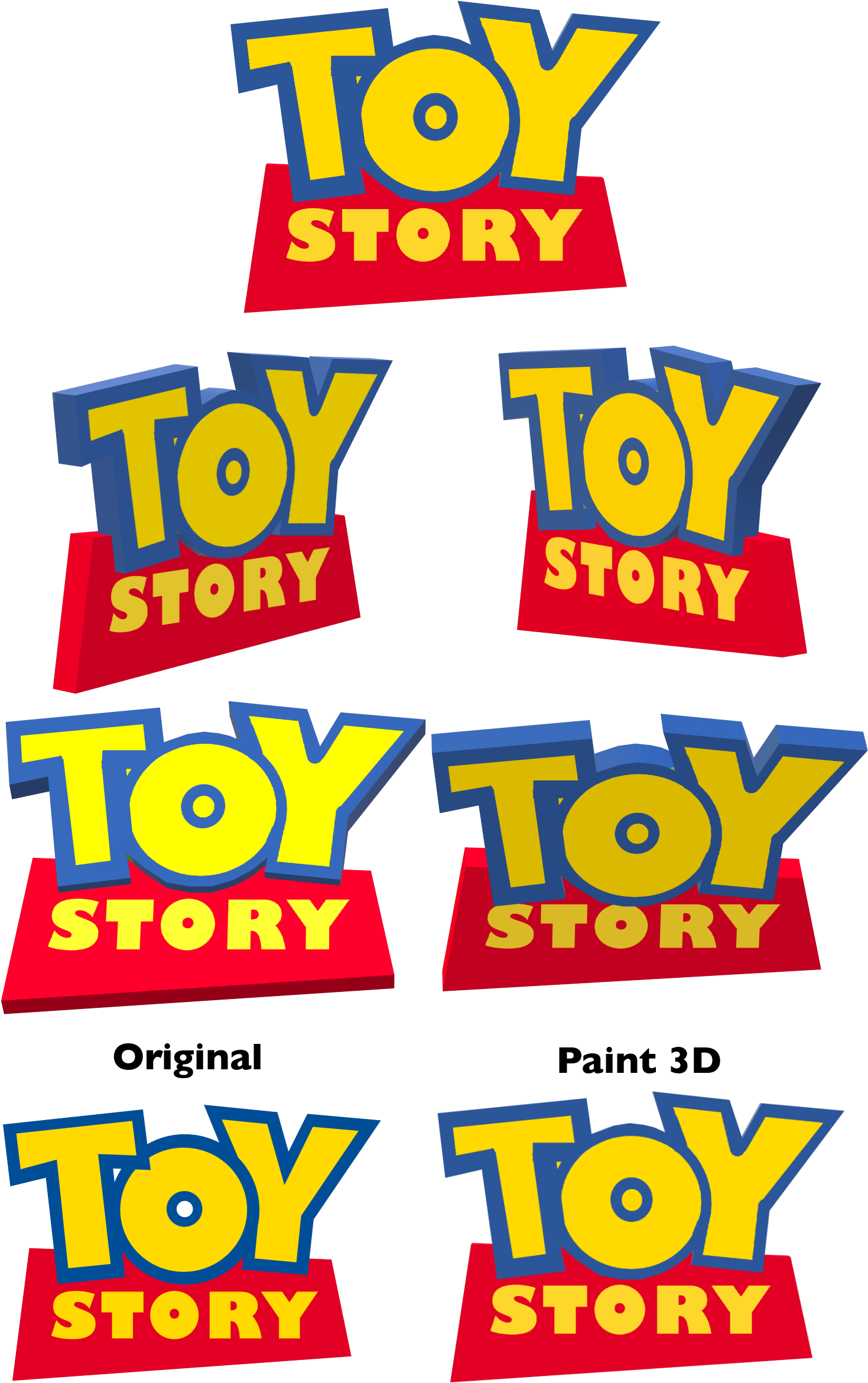 Fan Creationi Recreated The Toy Story Logo In Paint - Toy Story 3 Clipart (1539x2429), Png Download
