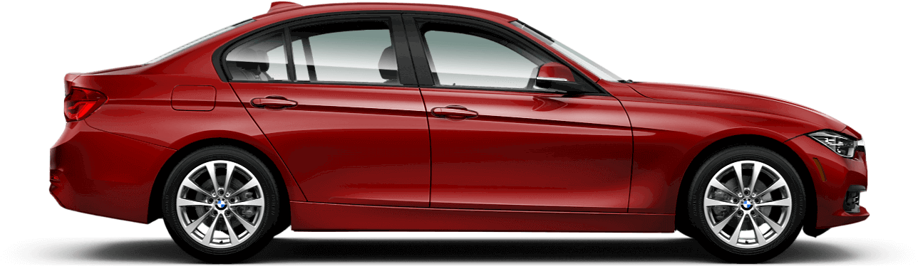 Melbourne Red Metallic - 2018 Bmw 3 Black Clipart (1330x570), Png Download