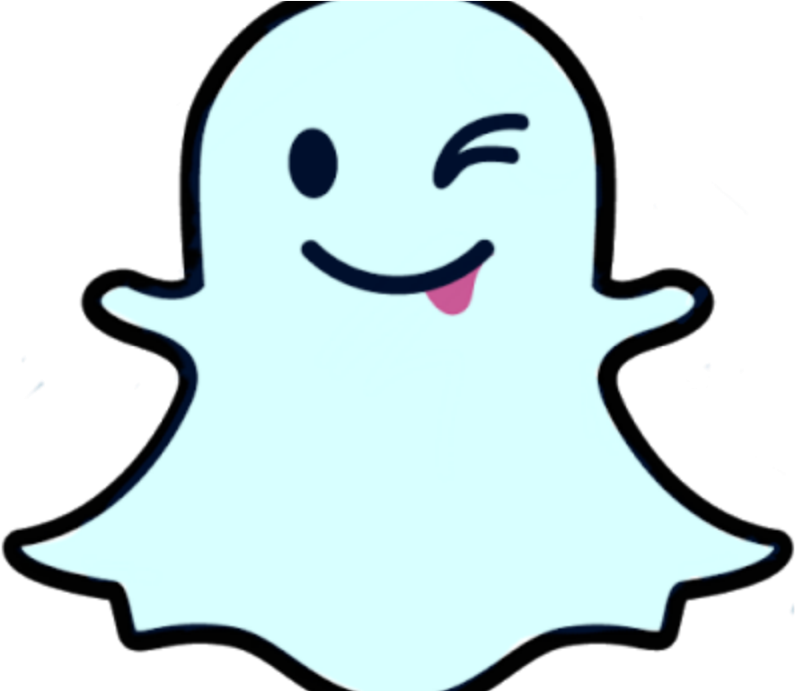 Black Snapchat Icon Transparent Clipart (1024x768), Png Download