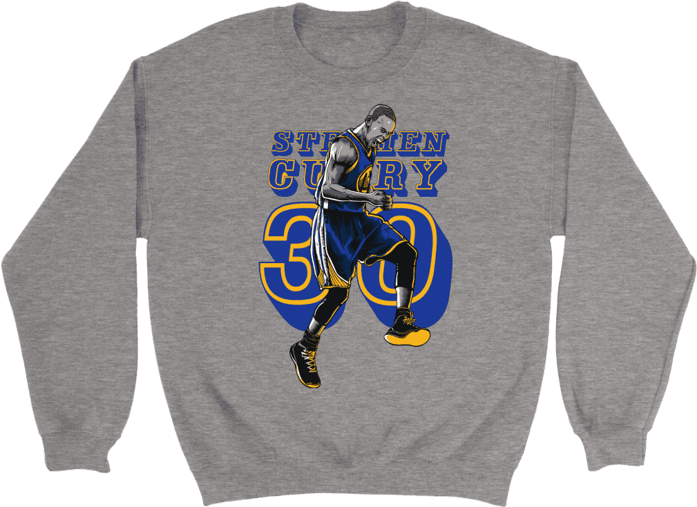 Crewneck Sweatshirt / Sport Grey / S Stephen Curry - Paradis3 Get High Crew Clipart (1009x734), Png Download