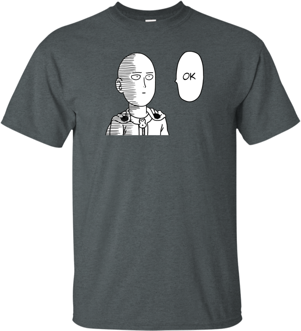 One Punch Man Ok Cotton T-shirt - T Shirt Stan Lee Excelsior Clipart (1155x1155), Png Download