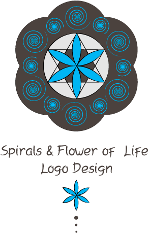 Spirals & Flower Of Life Logo - Cross Clipart (595x842), Png Download