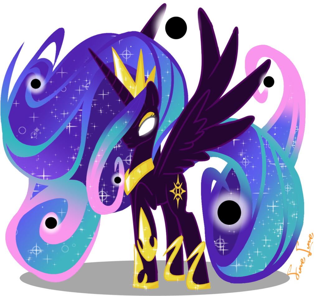 F1nel1ne, Black Hole, Black Hole Sun, Glowing Eyes, - Mlp Black Celestia Clipart (1008x952), Png Download