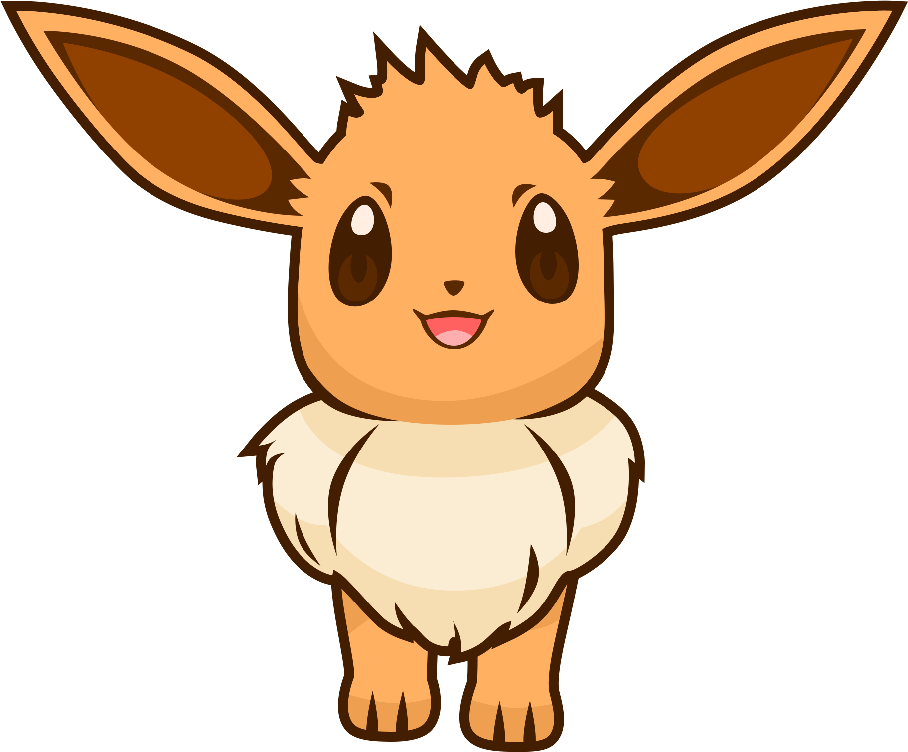 Art original Artwork Eevee Art I Made The Other Day - Cartoon Clipart - Lar...