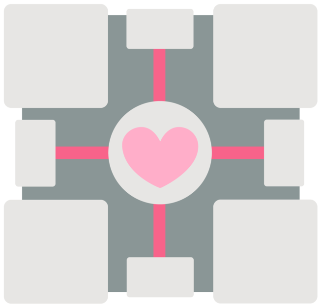 Companion Cube Png Clipart (653x626), Png Download