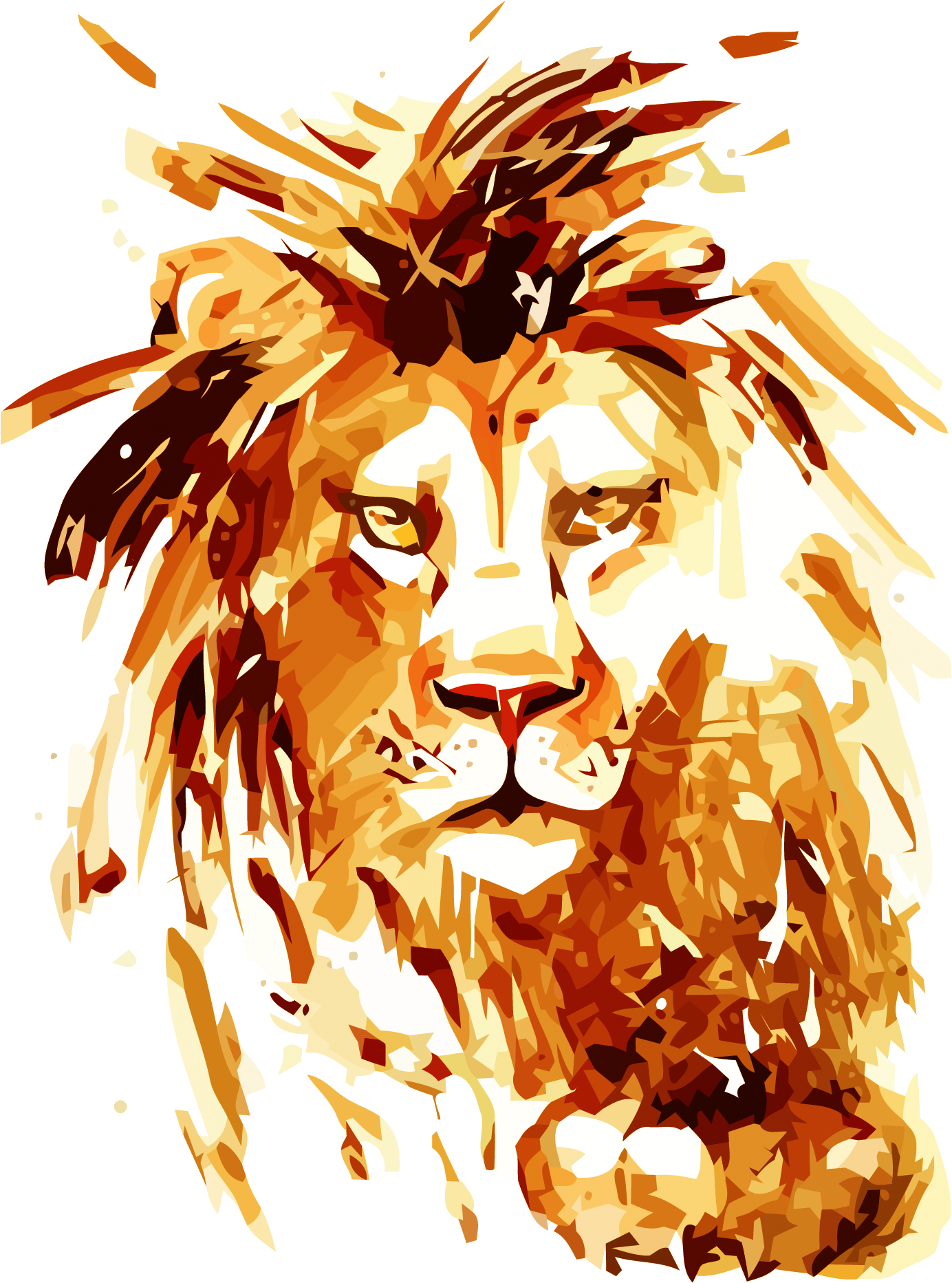 Lion Head Vector Png - Leao De Juda Png Clipart (1500x1969), Png Download