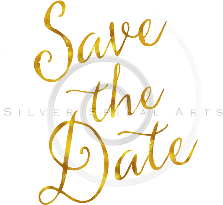 Gold Foil Save The Date Png Clipart (768x768), Png Download