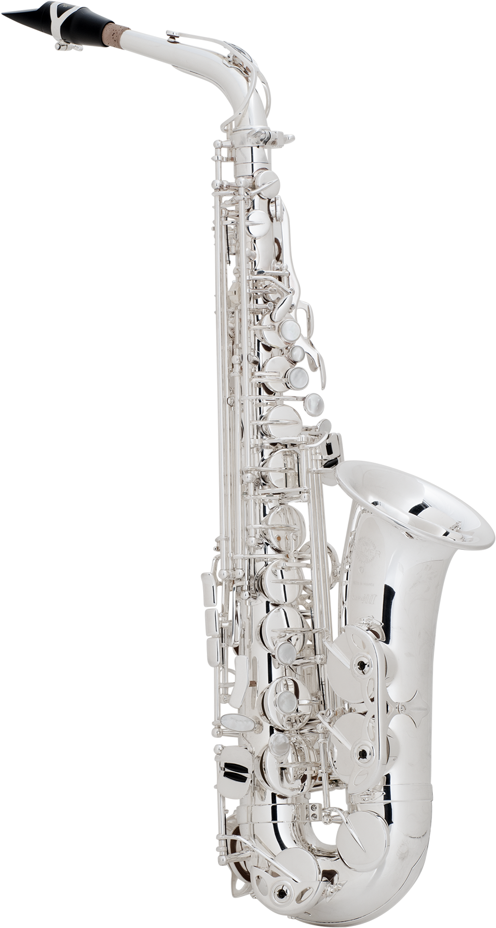 Selmer Paris Professional Model 62js Alto Saxophone - White And Silver Saxophone Clipart (1100x2000), Png Download