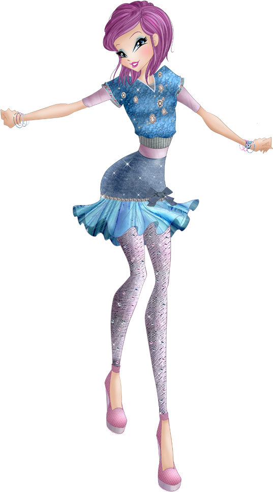World Of Winx Fashion Png Picture Tecna - Doll Clipart (1000x1000), Png Download