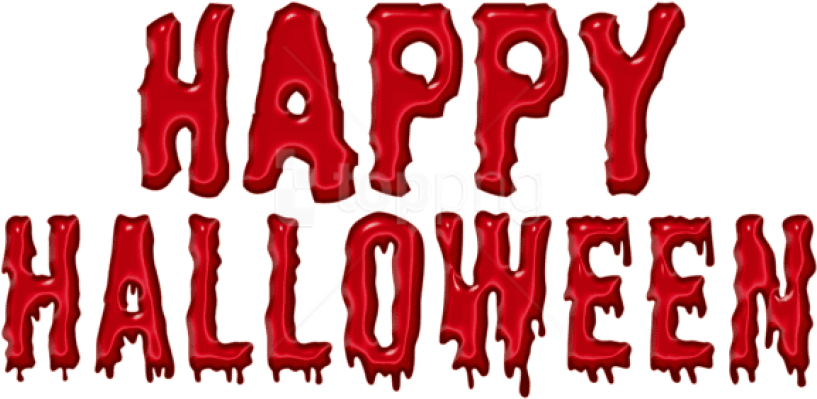Free Png Download Bloody Happy Halloweenpicture Png - Happy Halloween Bloody Letters Clipart (850x420), Png Download