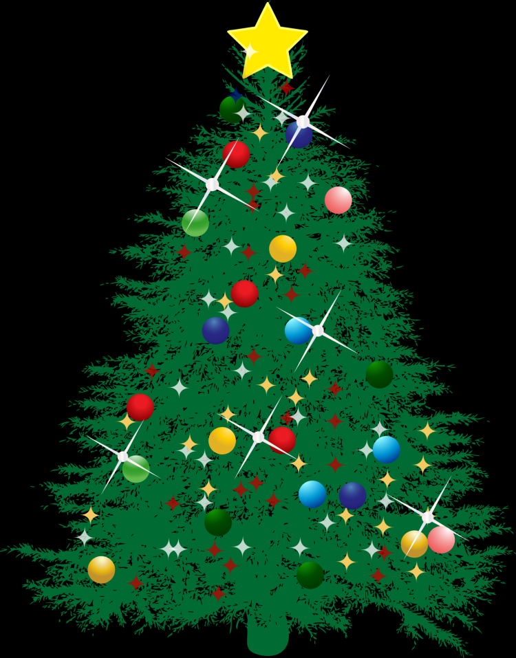 Free Vector Christmas Gift Free Vector Pack - Christmas Tree Clipart (750x957), Png Download