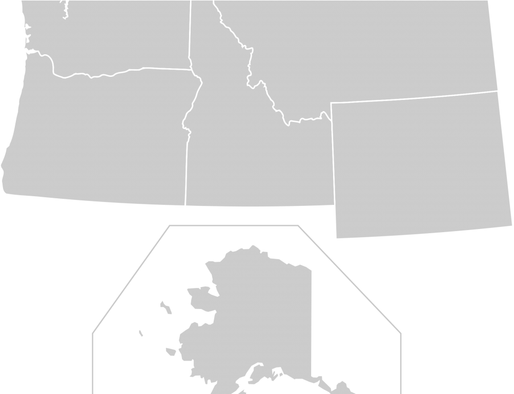Map Usa North West - Alaska Permanent Fund Clipart (1003x769), Png Download