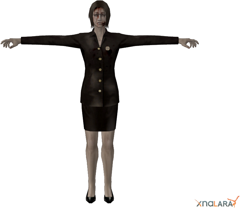 Office Zombies Png - Resident Evil Female Zombie Clipart (951x779), Png Download