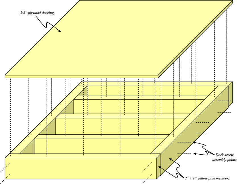 Wood Subfloor Assembly Schematic Used To Create Wood - Architecture Clipart (850x645), Png Download