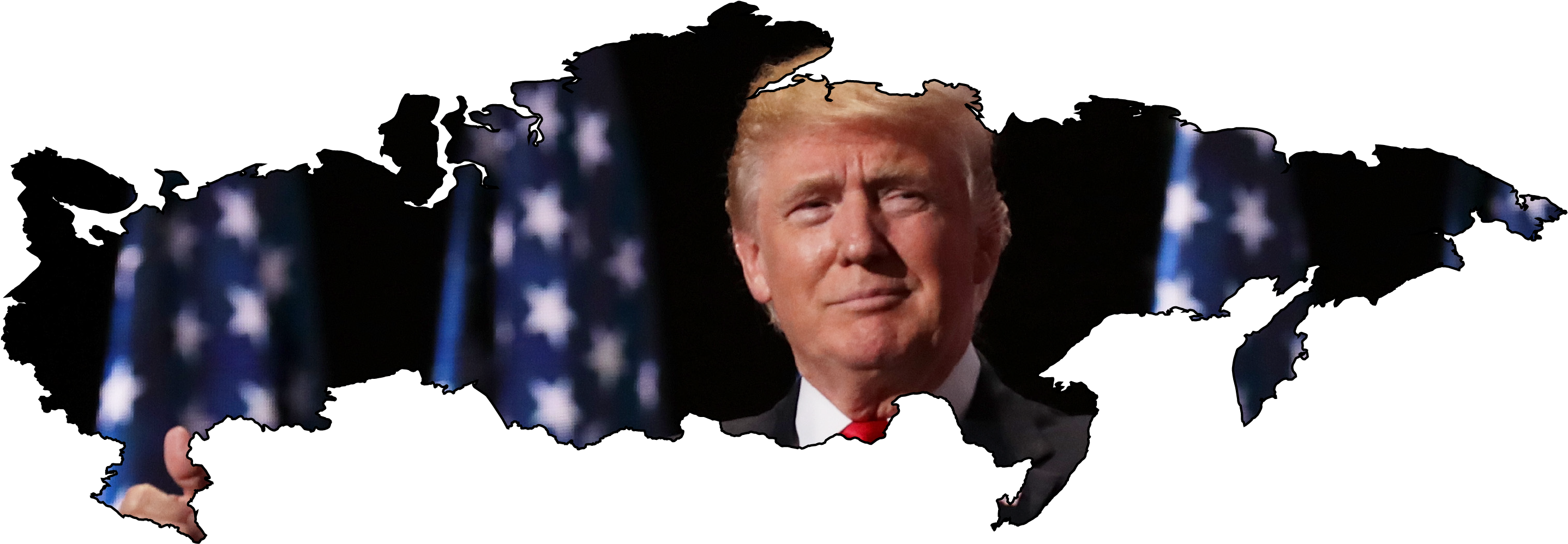 Russia - Donald Trump Won The Presidency Clipart (2917x1063), Png Download