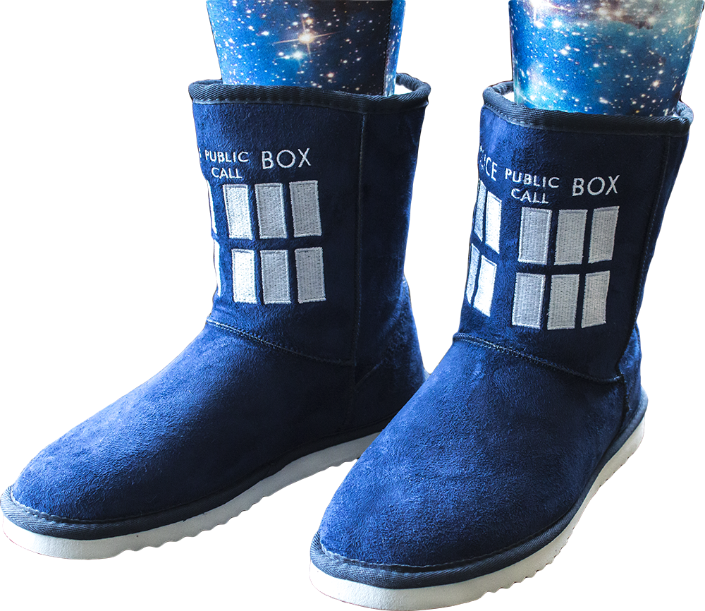 Tardis Boot Slippers - Snow Boot Clipart (1000x866), Png Download