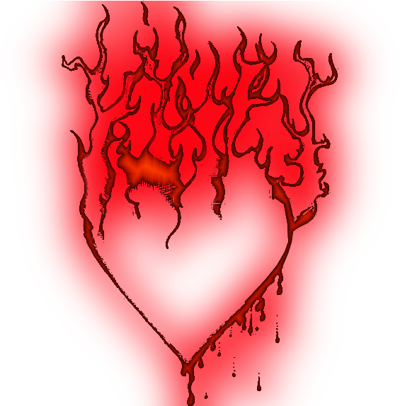 Corazones De Fuego - Corazon Con Llamas Png Clipart (565x574), Png Download