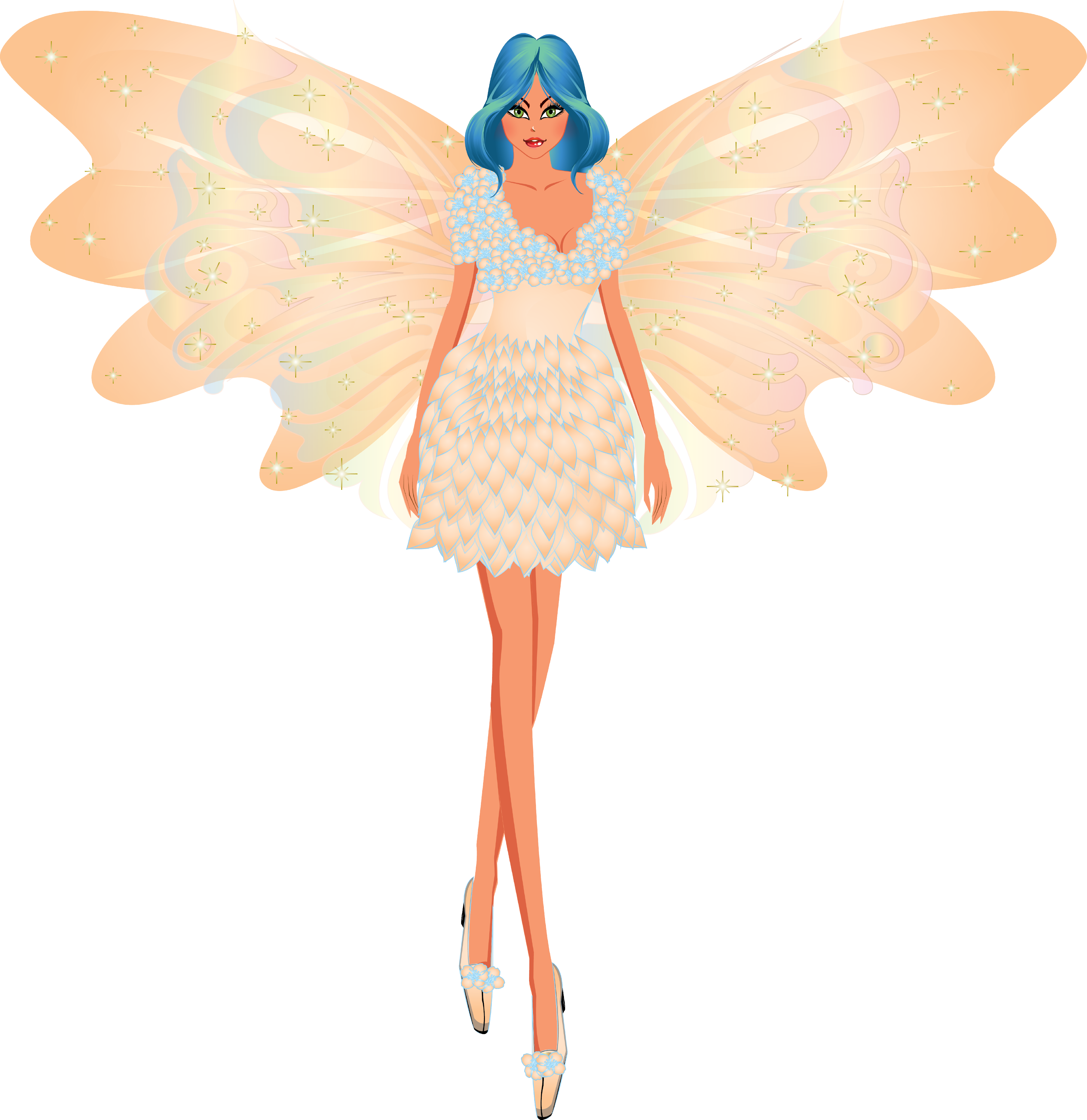 Butterfly Clipart Fairy - Fairy - Png Download (3616x3727), Png Download
