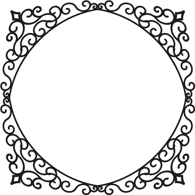 Ornament Frame - Wedding Design Clipart Black And White - Png Download (866x650), Png Download