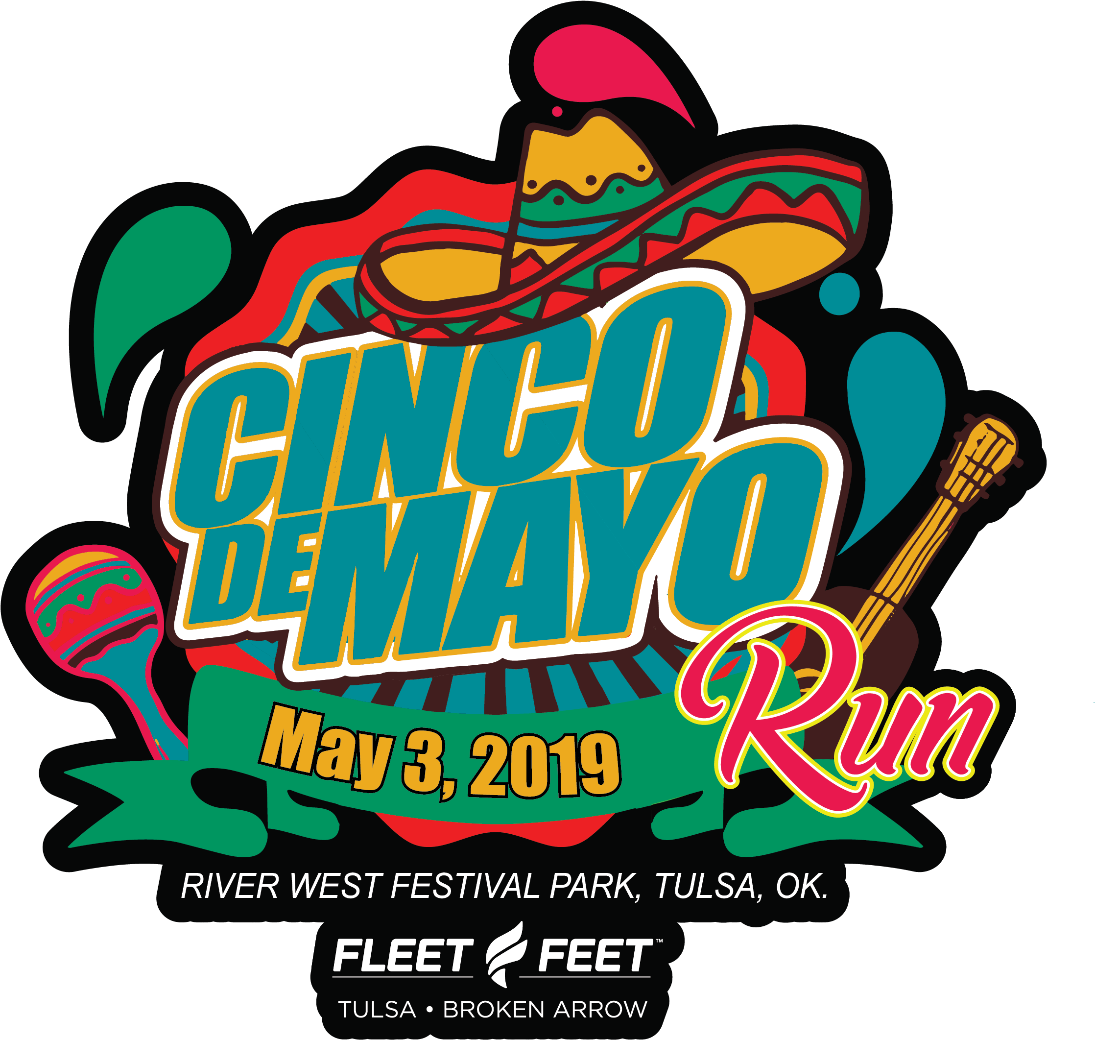 2019 Cinco De Mayo Run Clipart (2400x2400), Png Download