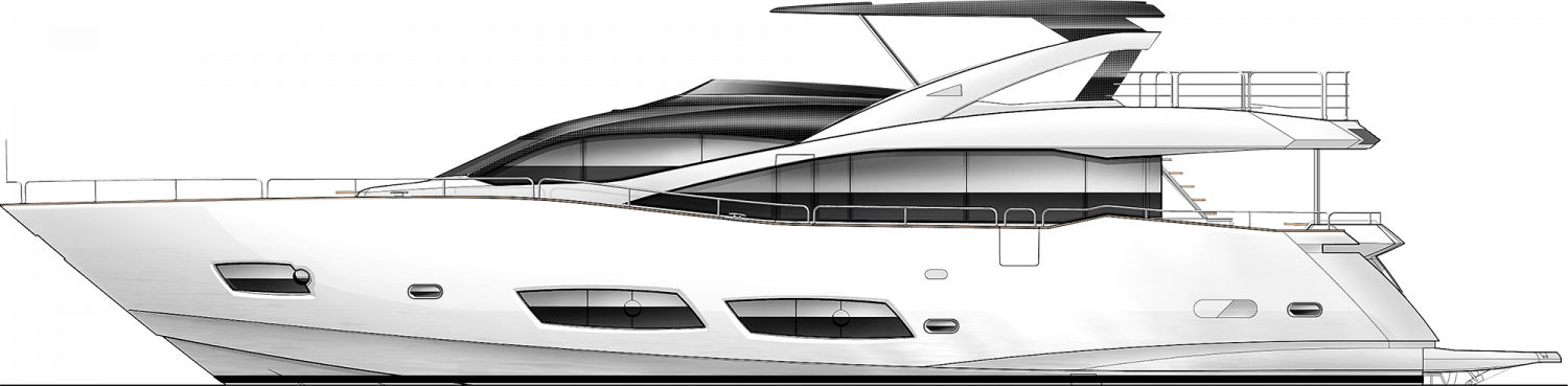 Image Freeuse Metre Sunseeker Lebanon The Arrangement - Yacht Clipart Images Black And White - Png Download (1500x369), Png Download