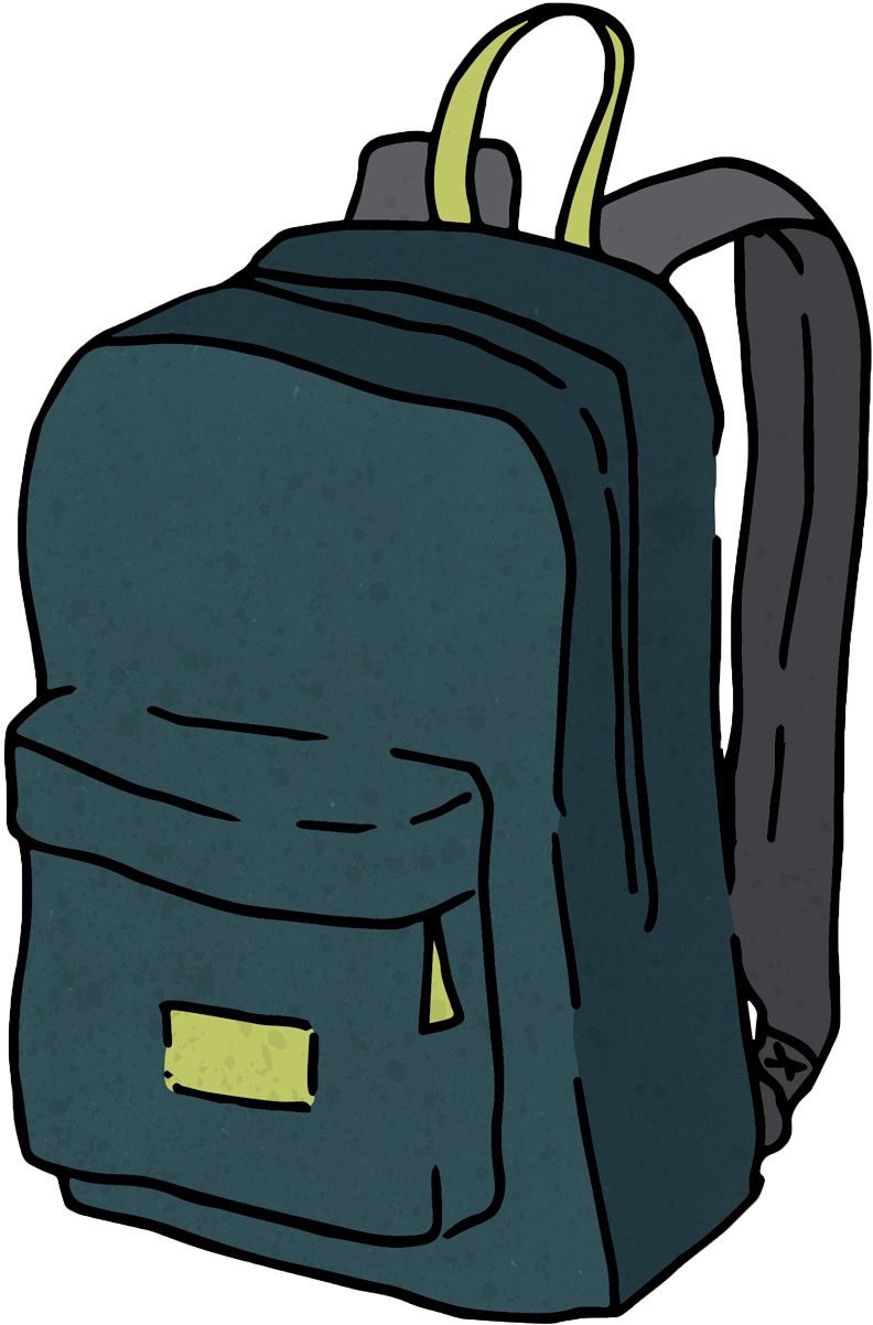 The Evolution Of - Cartoon Backpacks Clipart (1000x1354), Png Download