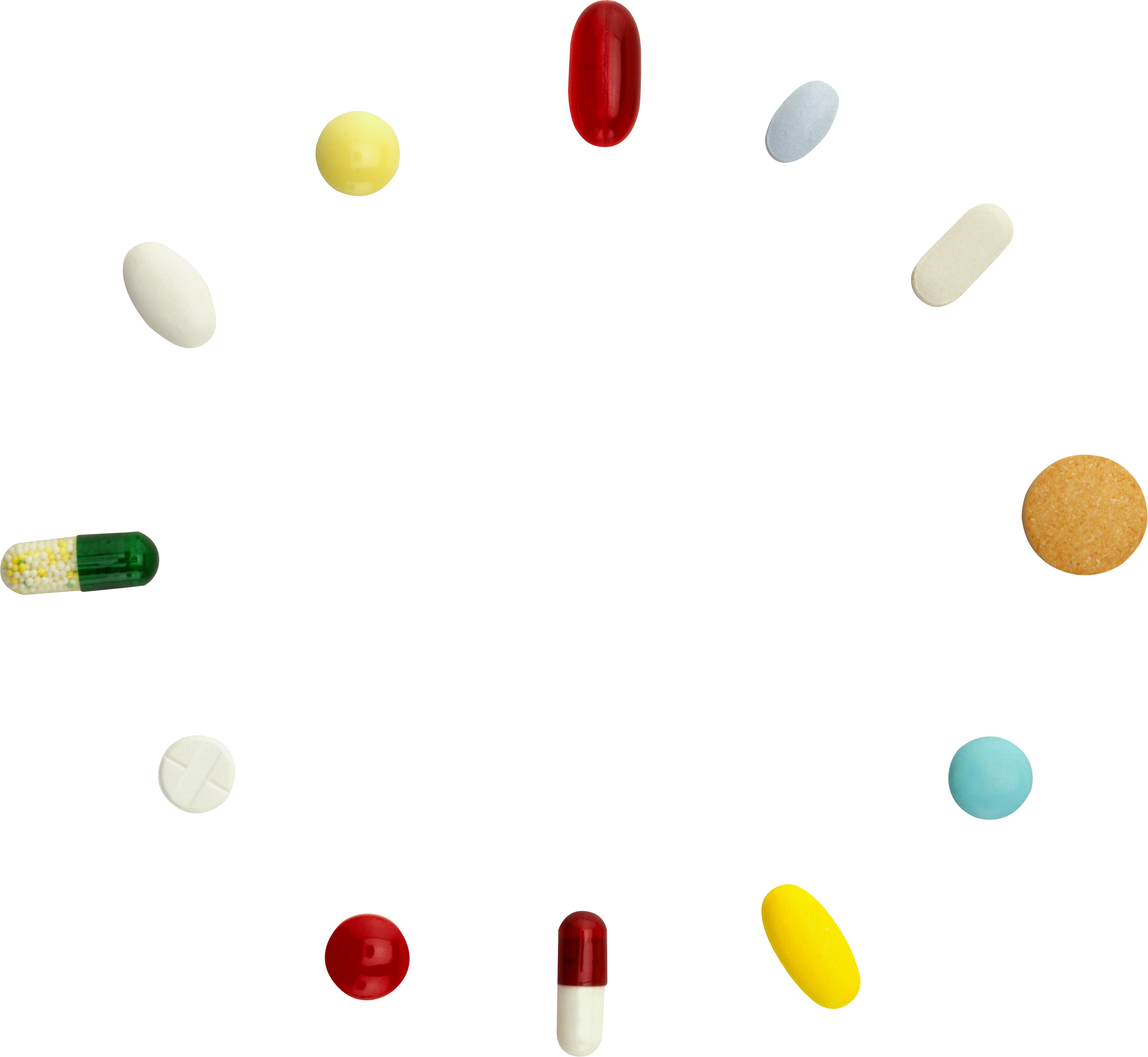 Pills Png - Circle Clipart (2848x2622), Png Download