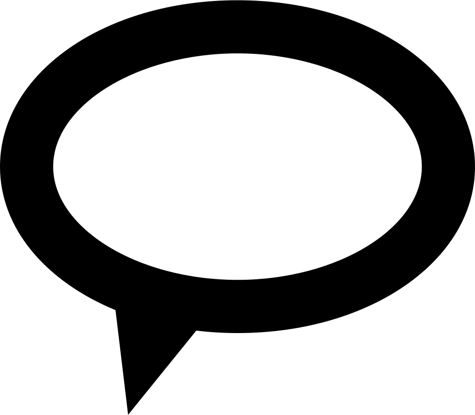 Oval Speech Bubble Comments Clipart (980x856), Png Download