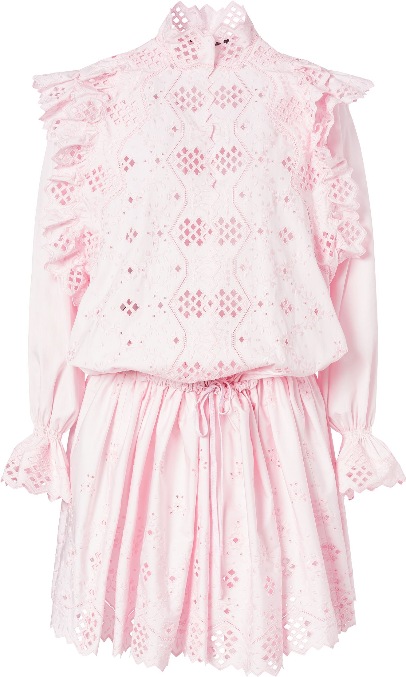 Dress With Broderie Anglaise Trim - Girl Clipart (2500x3188), Png Download