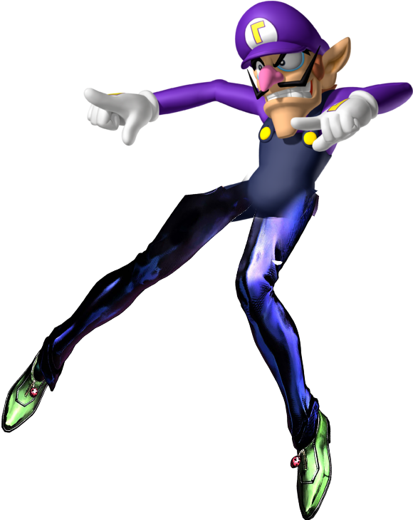 Waluigi But With Giorno's Legs - Transparent Waluigi Png Clipart (759x743), Png Download