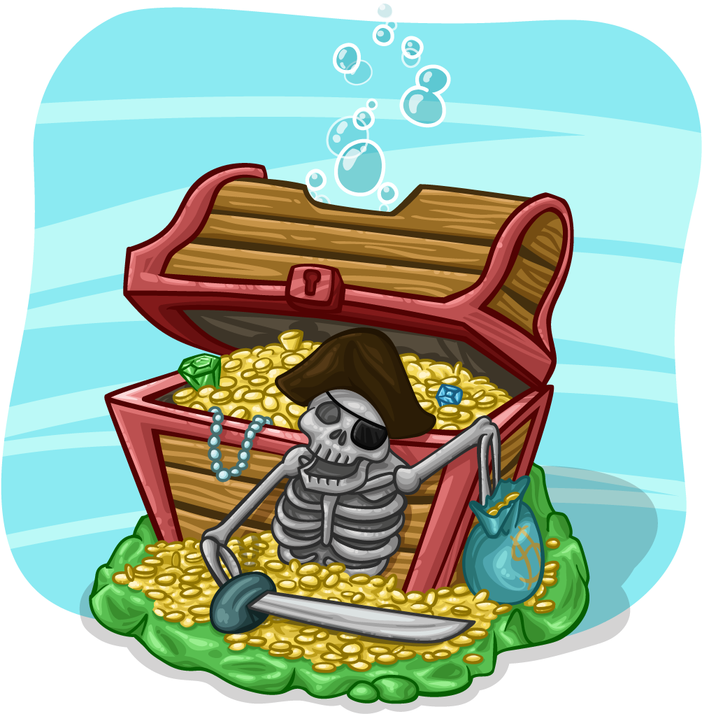 Novelty Treasure Chest - Illustration Clipart (1024x1024), Png Download