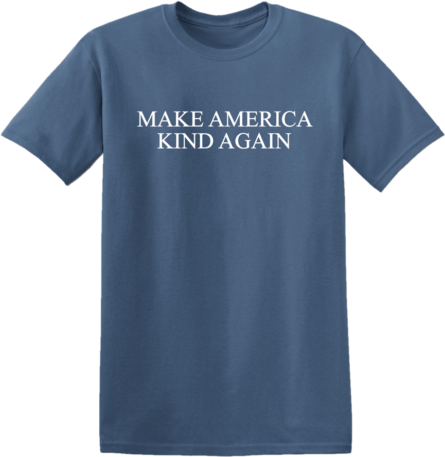 Make America Kind Again - Blank Gray T Shirt Clipart (1020x940), Png Download