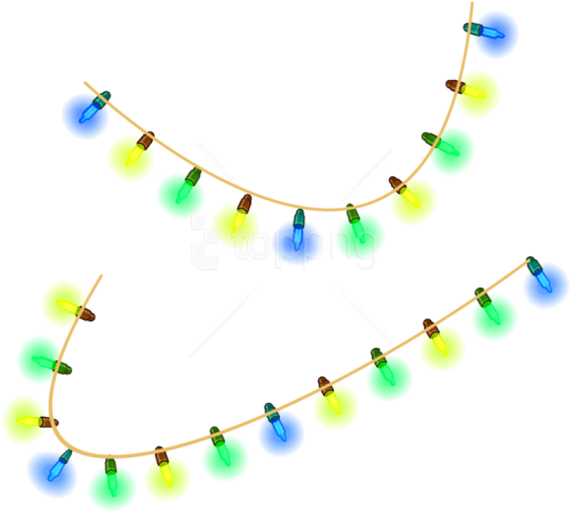 Free Png Transparent Christmas Lightspicture Png - Christmas Lights Blank Background Clipart (850x770), Png Download