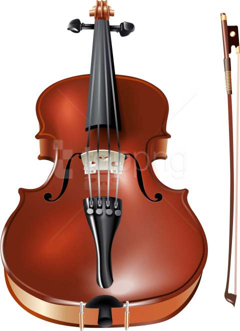 Free Png Download Violin & Bow Clipart Png Photo Png - Violin With Bow Png Transparent Png (480x662), Png Download