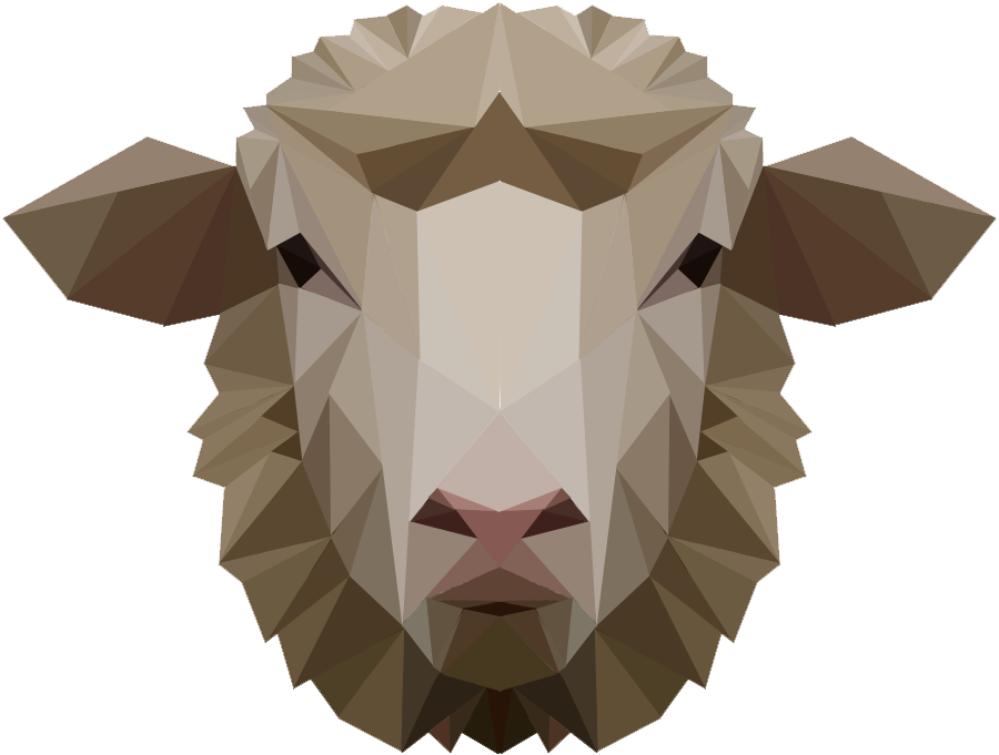 Download Sheep Png Clipart For Designing Projects - Sheep Low Poly Transparent Png (900x681), Png Download